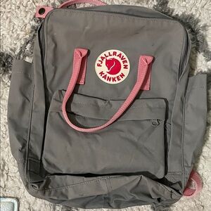 Fjallraven Gray and Pink Backpack